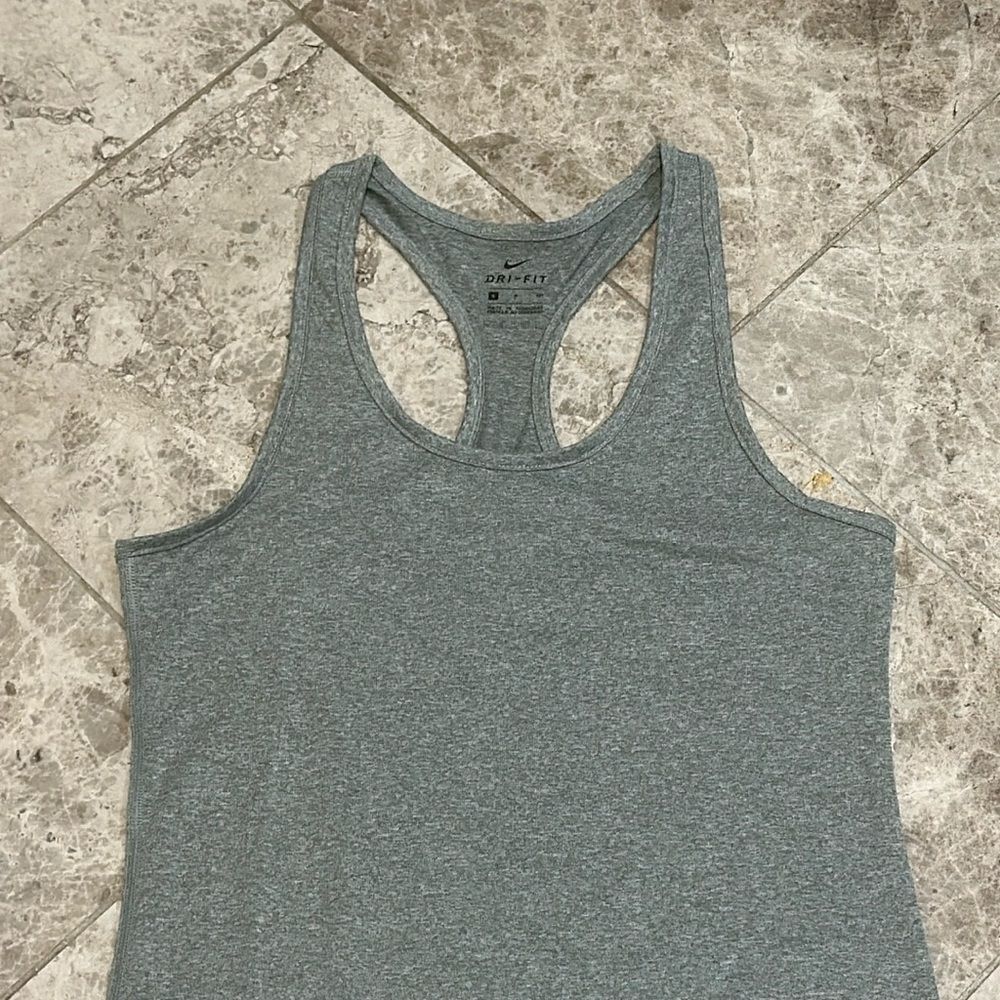 Nike Graphic Performance Dri Fit Tank Top Gray Large - Picture 3 of 9